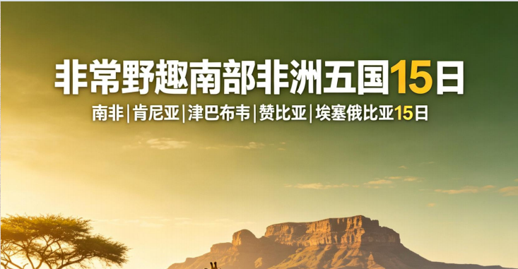 非洲五国15日深度游｜南非+肯尼亚+津巴布韦+赞比亚+埃塞俄比亚全程不走回头路
